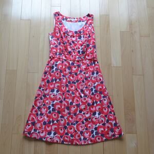 Boden Roses Sleeveless Midi Dress A-Line Size 6L